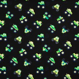 Jersey Cotton Fabric | Neon Truck