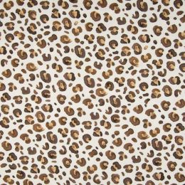 Jersey Cotton Fabric | Leopard Print Camel