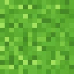 Licensed Cotton Fabric | Minecraft Pixels Green