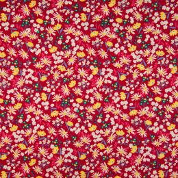 Cotton Fabric - Daisy Delight Design Red