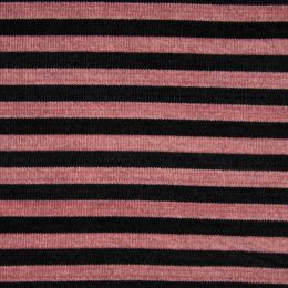 Chenille Knit Fabric | Stripe Old Rose