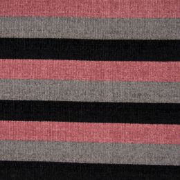 Chenille Knit Fabric | Stripe Multi Old Rose