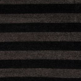 Chenille Knit Fabric | Stripe Multi Charcoal