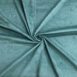 4.5w Cotton Corduroy Fabric - Washed | Aqua