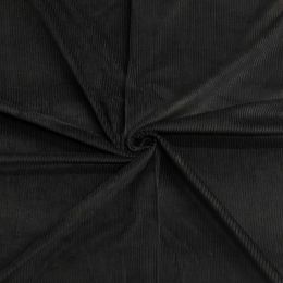 4.5w Cotton Corduroy Fabric - Washed | Black