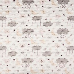 Premium Dimple Fleece Print | Cloud Dusty Sand-Grey