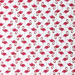 Luxury Sweatshirt Fabric | Flamingo White