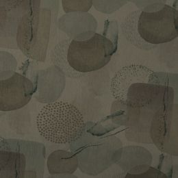 Soft Shell Fleece Fabric | Soft Circles Khaki