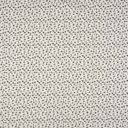 Jersey Cotton Rich Fabric | Crisscross Ecru