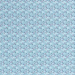 Cotton Print Fabric | Butterflies Pale Blue