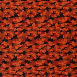 Cotton Print Fabric | Camouflage Terracotta