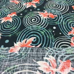 Imaza Cotton Fabric | Fish Pond Dark Green