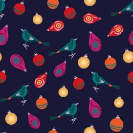 Stitch It, Colourful Times Christmas | Decorative Bird Navy