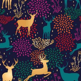 Stitch It, Colourful Times Christmas | Reindeer Forest Navy