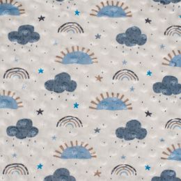 Premium Dimple Fleece Print | Sun & Rain Blue