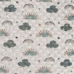 Premium Dimple Fleece Print | Sun & Rain Mint