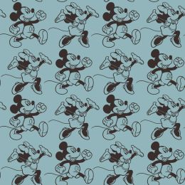 Licensed Fleece Fabric | Disney Blue Mickey & Minnie