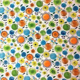 Japanese Asuka Fabric | Floral Grey