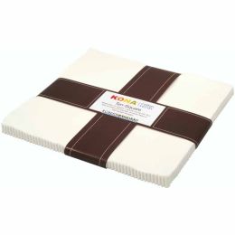 10" Fabric Squares | Kona Solids Snow