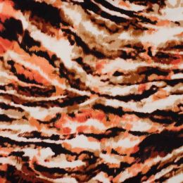 Viscose Chally Fabric | Storm Terracotta