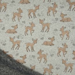 Luxury Sweatshirt Fabric | Bambi Grey Melange