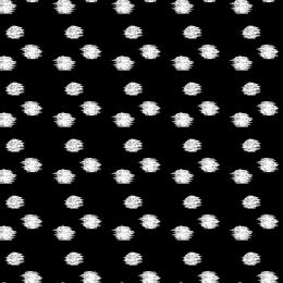 Viscose Twill Fabric | Chalk Dots On Black