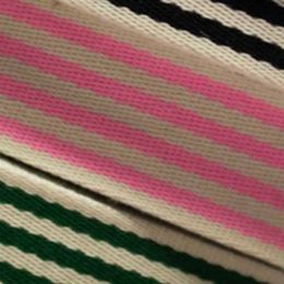 Cotton Rich Webbing - 40mm - Stripe | Multiple Shades