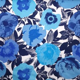 Lightweight Furnishing Fabric | Poppies Blue