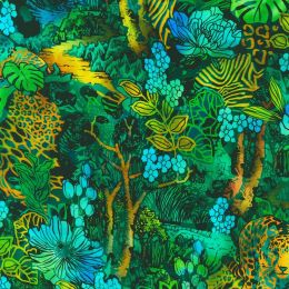 Robert Kaufman Fabric | Midnight In The Jungle 21969-48