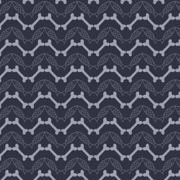 Paws & Claws Lewis & Irene Fabric | Herring Bone On Dark Blue