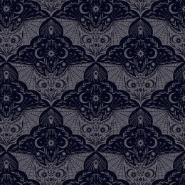 Cast A Spell Lewis & Irene Fabric | Floral Bat Grey