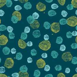 Jersey Cotton Fabric | Dots Petrol