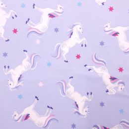 Cotton Rich Jersey Fabric | Unicorn Periwinkle