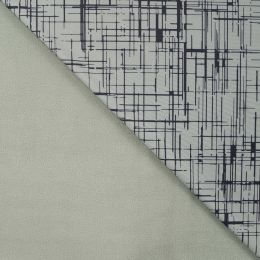 Soft Shell Fleece Fabric | Textured Print - Silver Grey