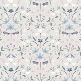 Cassandra Connolly Water Garden Fabric | Graceful Reflections Pale Truffle