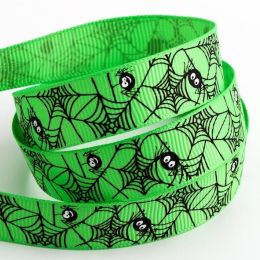 Spider Web Halloween Grosgrain Ribbon | 16mm x 5m Roll