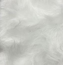 Long Pile Fur Fabric | White