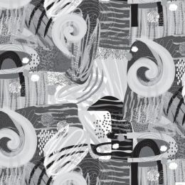 Extra Wide Fabric | Mishmash Grey