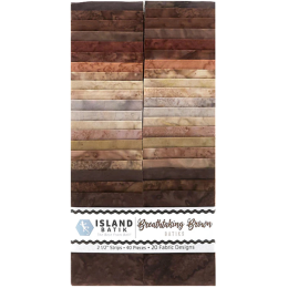 Island Batik Fabric Strip Pack | Breathtaking Browns