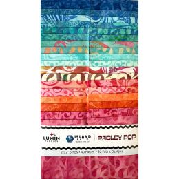 Island Batik Fabric Strip Pack | Paisley Pop