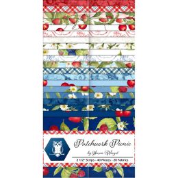 White Owl Textiles Fabric Strip Pack | Patchwork Picnic