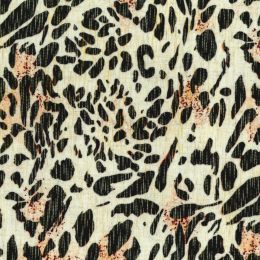 Linen & Viscose Blend Fabric | Classic Animal Print