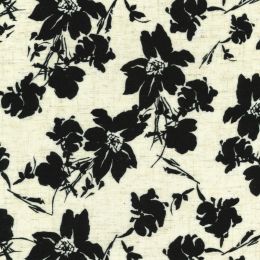 Linen & Viscose Blend Fabric | Floral