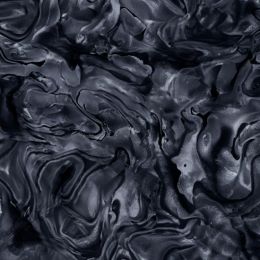 Extra Wide Fabric | Convolution Marble Smoke Grey