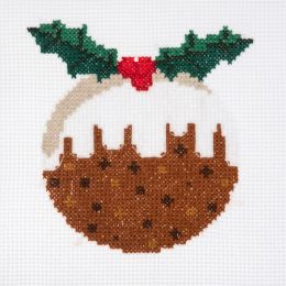 Fun Counted Cross Stitch Kit | Christmas Pudding