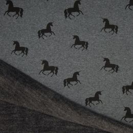 Luxury Sweatshirt Fabric | Unicorn Dark Grey
