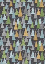 Hygge Christmas Fabric | Christmas Trees Slate