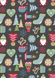 Hygge Christmas Fabric | Slate