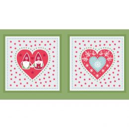 Christmas Panel | Tonttu Cushion Panel Green