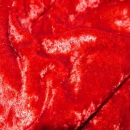 Ice Crushed Velvet Fabric | Red